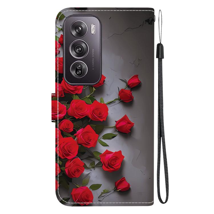 For OPPO Reno12 Pro Global Crystal Texture Colored Drawing Leather Phone Case