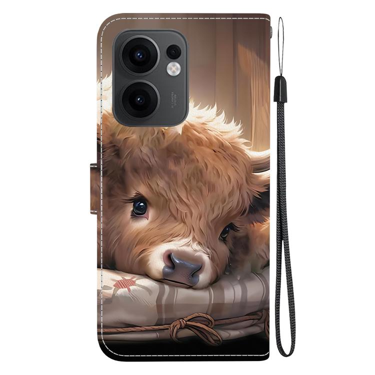 For OPPO Reno13 F 4G / 5G Crystal Texture Colored Drawing Leather Phone Case