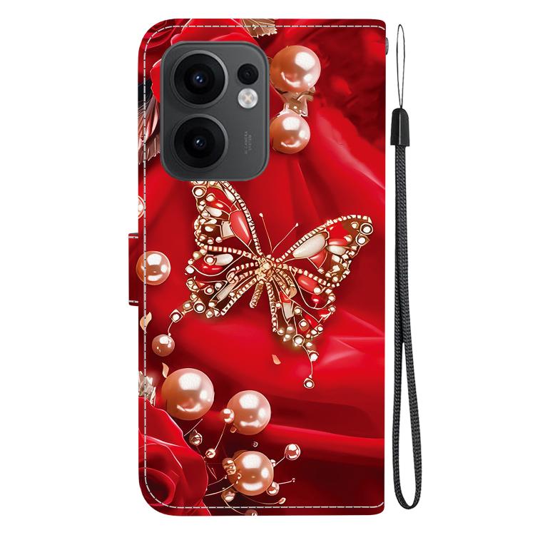 For OPPO Reno13 F 4G / 5G Crystal Texture Colored Drawing Leather Phone Case