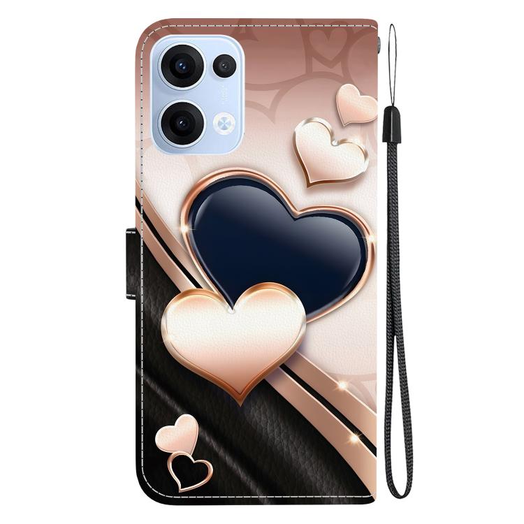 For OPPO Reno13 Global Crystal Texture Colored Drawing Leather Phone Case