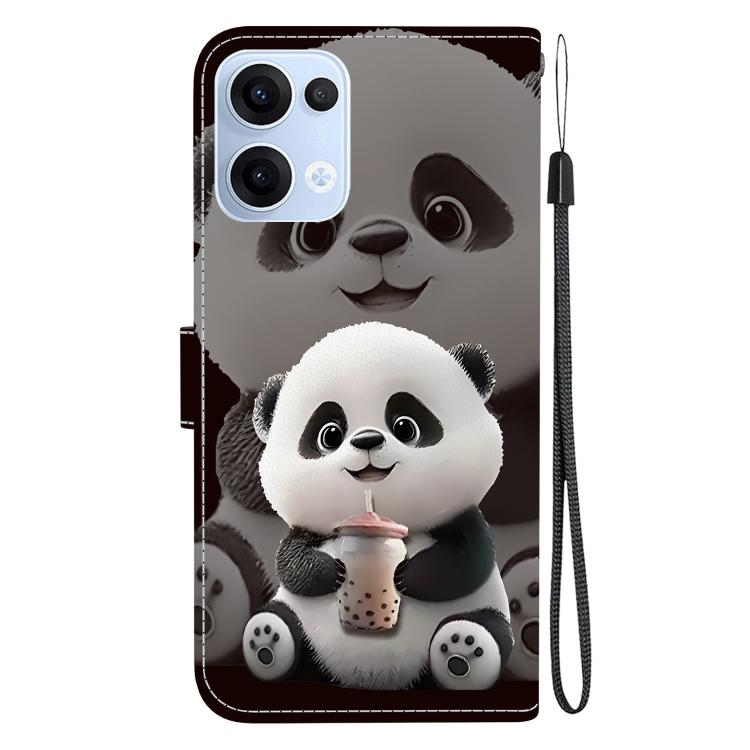 For OPPO Reno13 Global Crystal Texture Colored Drawing Leather Phone Case