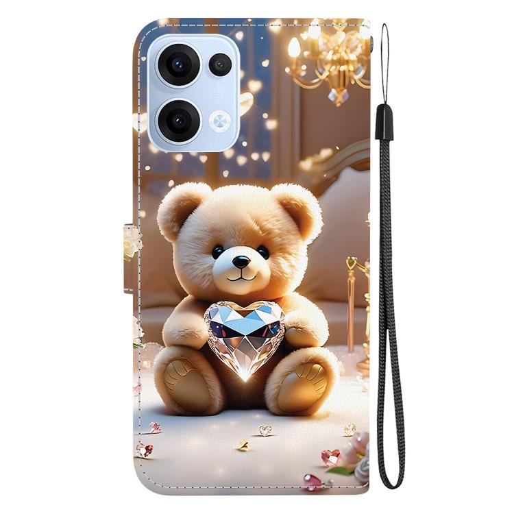 For OPPO Reno13 Global Crystal Texture Colored Drawing Leather Phone Case