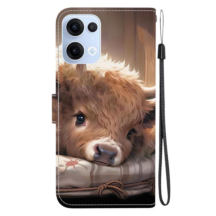 For OPPO Reno13 Global Crystal Texture Colored Drawing Leather Phone Case