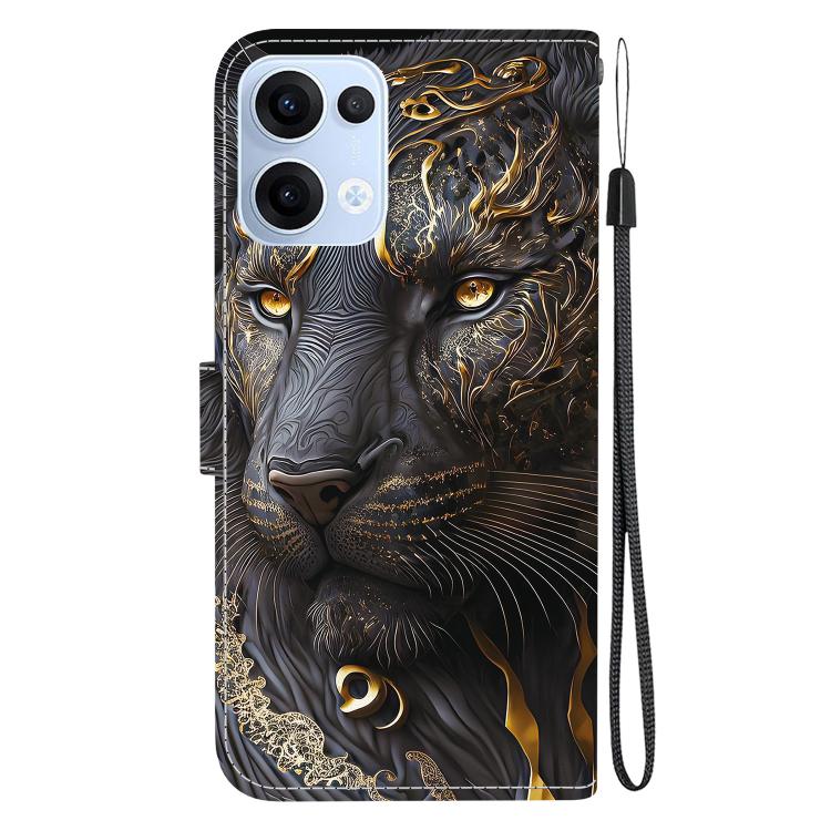 For OPPO Reno13 Global Crystal Texture Colored Drawing Leather Phone Case