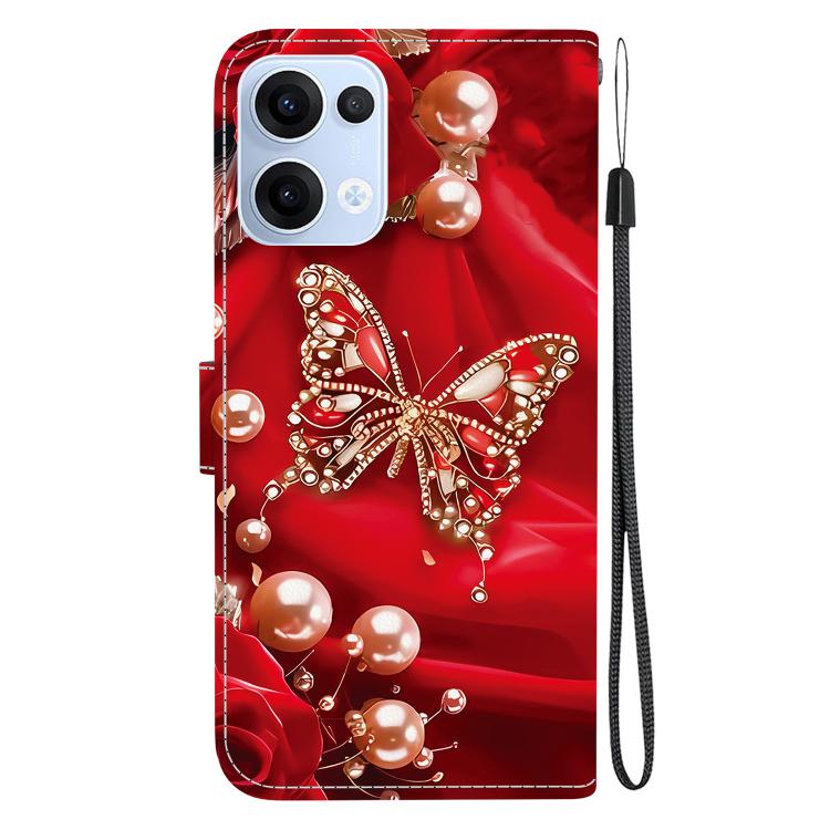 For OPPO Reno13 Global Crystal Texture Colored Drawing Leather Phone Case