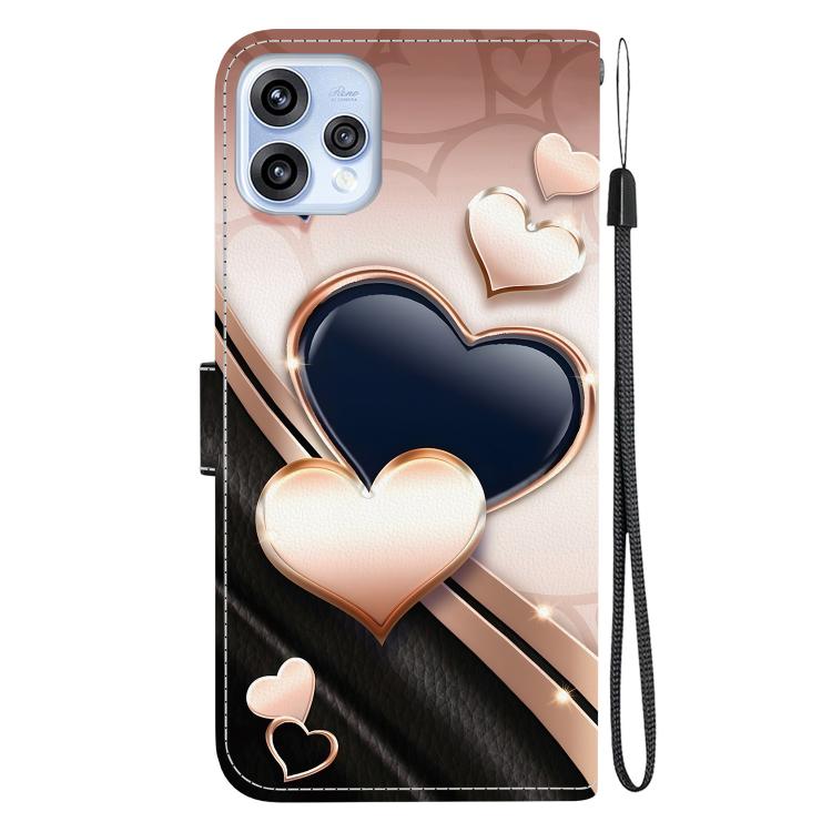 For OPPO Reno15 5G Global Crystal Texture Colored Drawing Leather Phone Case
