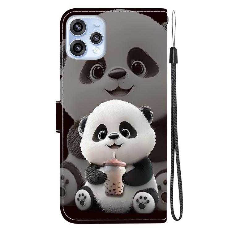 For OPPO Reno15 5G Global Crystal Texture Colored Drawing Leather Phone Case
