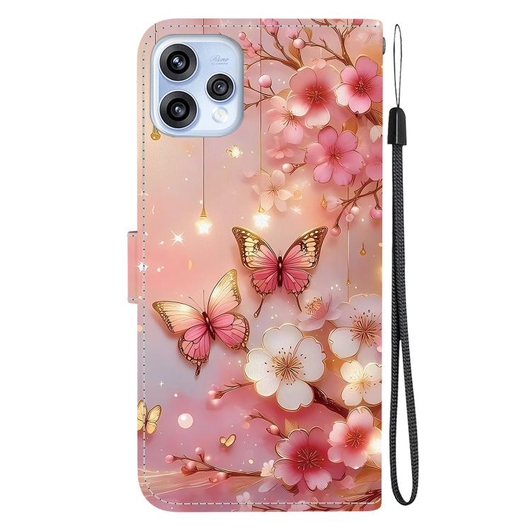 For OPPO Reno15 5G Global Crystal Texture Colored Drawing Leather Phone Case
