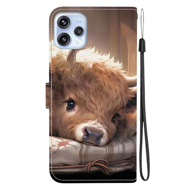 For OPPO Reno15 5G Global Crystal Texture Colored Drawing Leather Phone Case