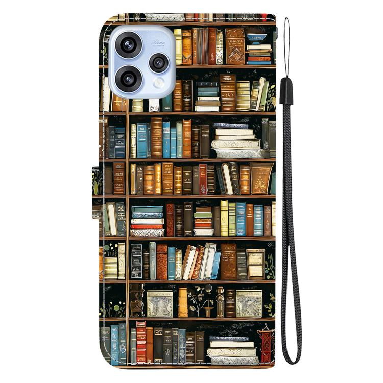 For OPPO Reno15 5G Global Crystal Texture Colored Drawing Leather Phone Case