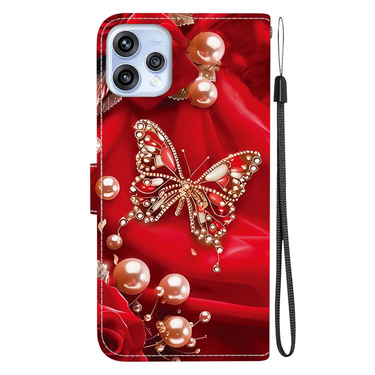For OPPO Reno15 5G Global Crystal Texture Colored Drawing Leather Phone Case