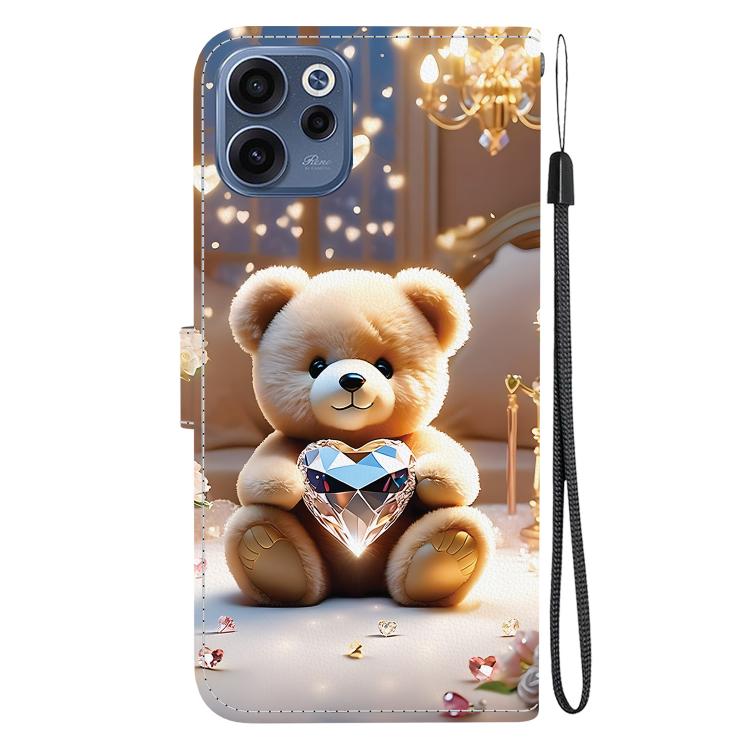 For OPPO Reno15 F 5G Global Crystal Texture Colored Drawing Leather Phone Case