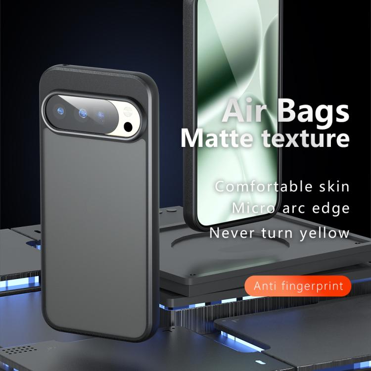 For Google Pixel 10 Pro XL Armor Big Pore PC Hybrid TPU Phone Case - Transparent