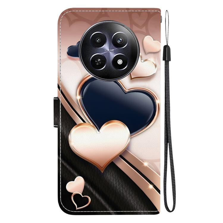 For Realme 12 5G Crystal Texture Colored Drawing Leather Phone Case