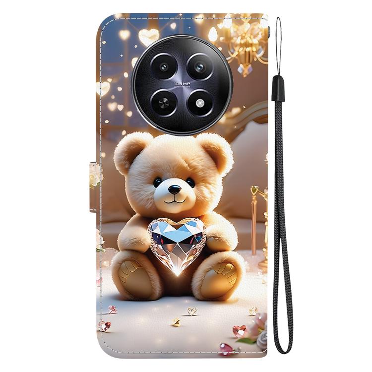 For Realme 12 5G Crystal Texture Colored Drawing Leather Phone Case