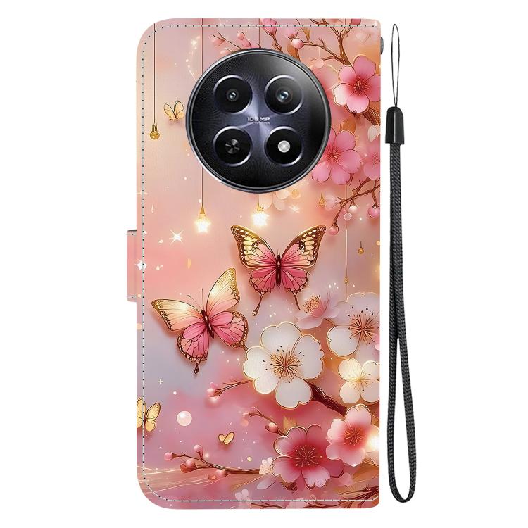 For Realme 12 5G Crystal Texture Colored Drawing Leather Phone Case