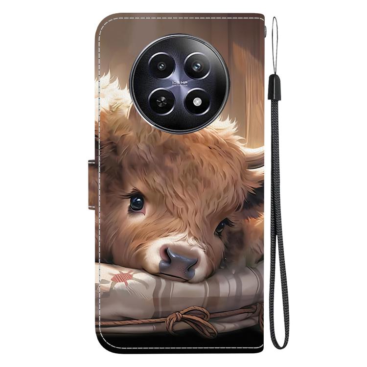 For Realme 12 5G Crystal Texture Colored Drawing Leather Phone Case