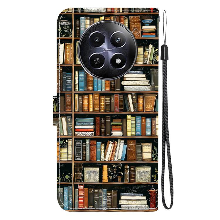 For Realme 12 5G Crystal Texture Colored Drawing Leather Phone Case