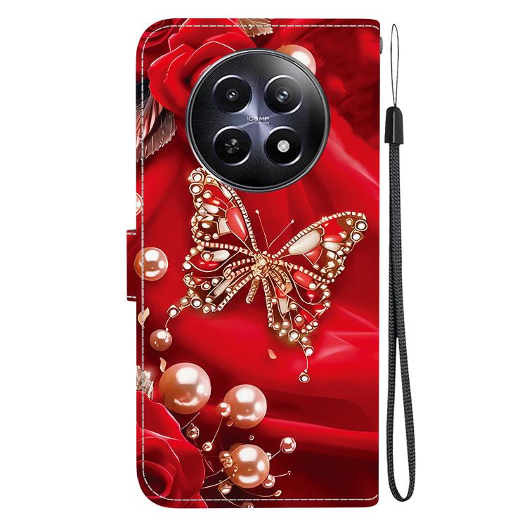 For Realme 12 5G Crystal Texture Colored Drawing Leather Phone Case
