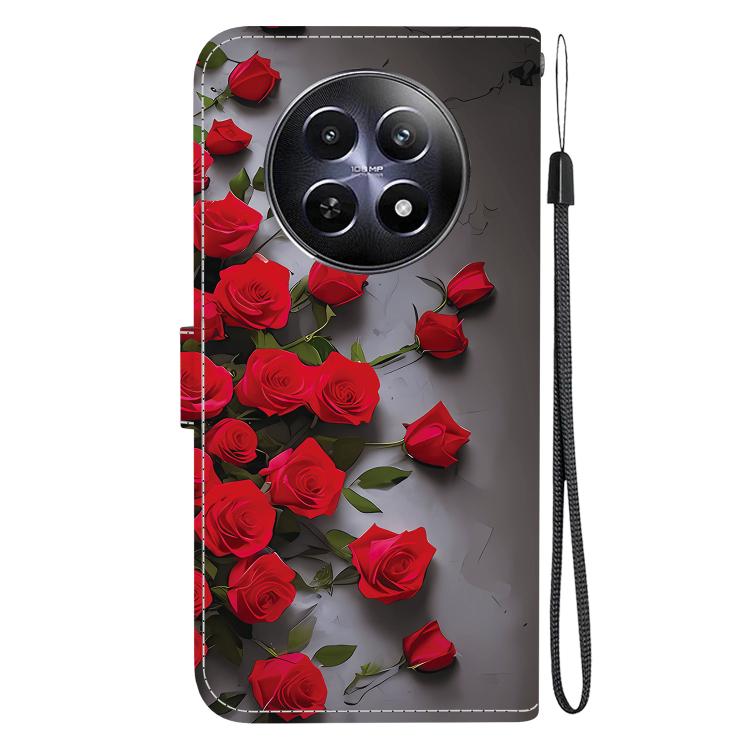 For Realme 12 5G Crystal Texture Colored Drawing Leather Phone Case