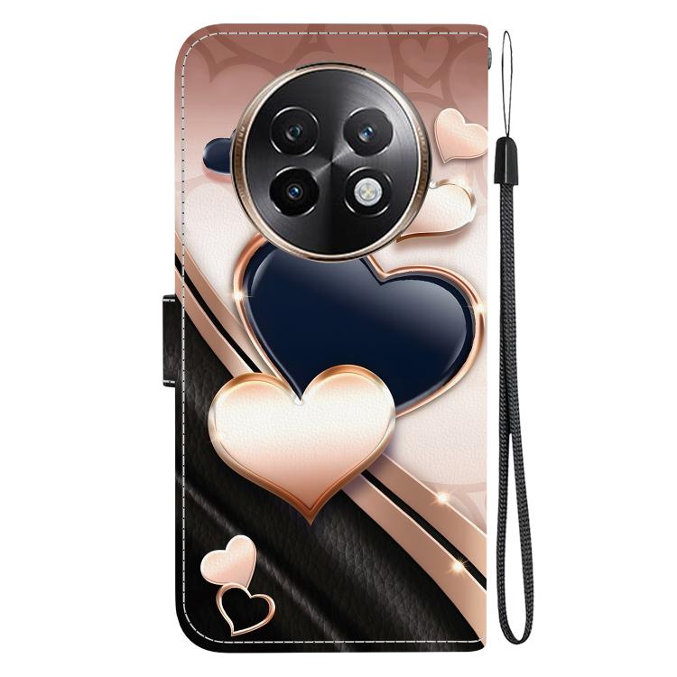 For Realme 13+ Crystal Texture Colored Drawing Leather Phone Case