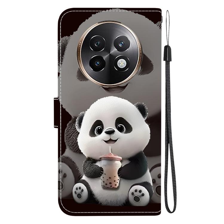 For Realme 13+ Crystal Texture Colored Drawing Leather Phone Case