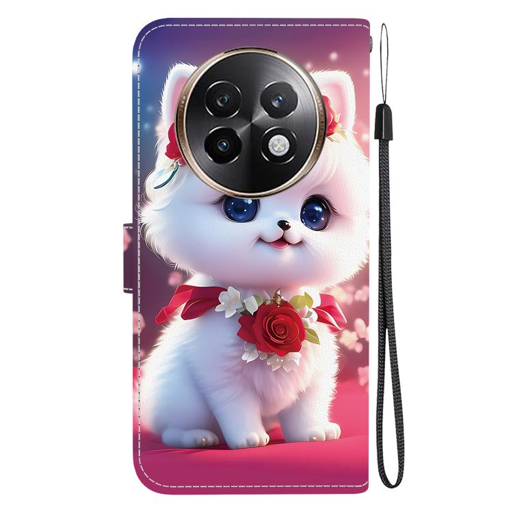 For Realme 13+ Crystal Texture Colored Drawing Leather Phone Case