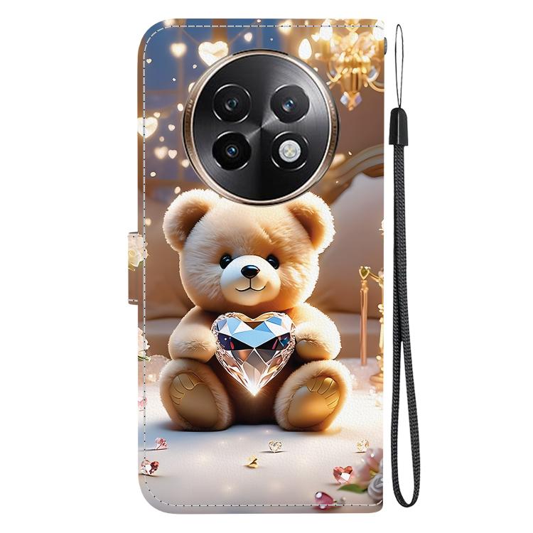 For Realme 13+ Crystal Texture Colored Drawing Leather Phone Case