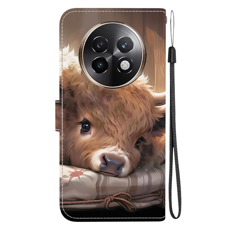 For Realme 13+ Crystal Texture Colored Drawing Leather Phone Case