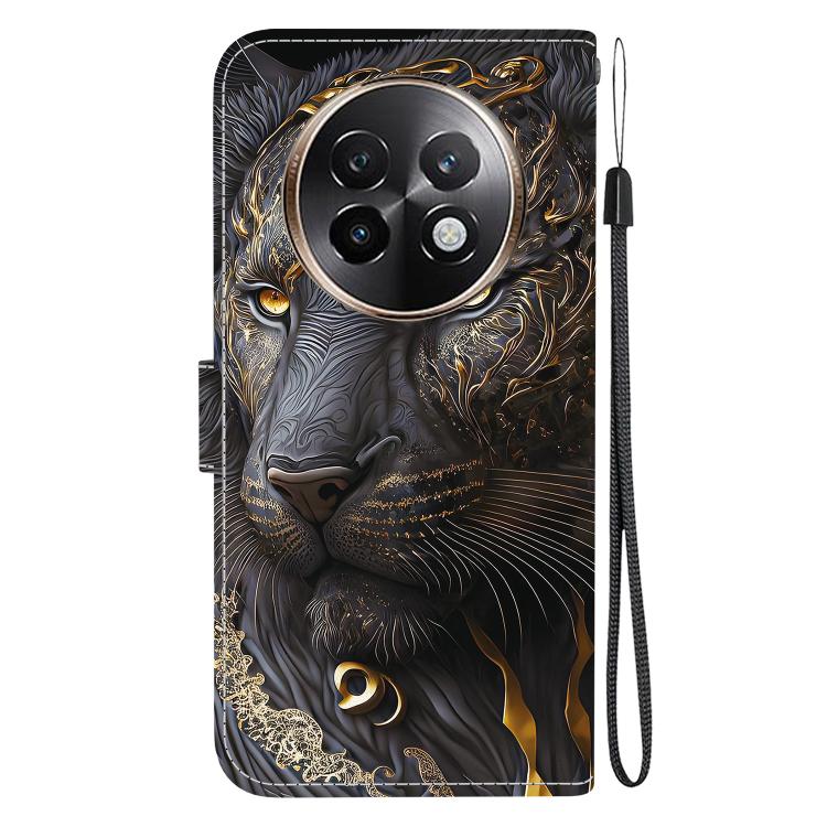 For Realme 13+ Crystal Texture Colored Drawing Leather Phone Case