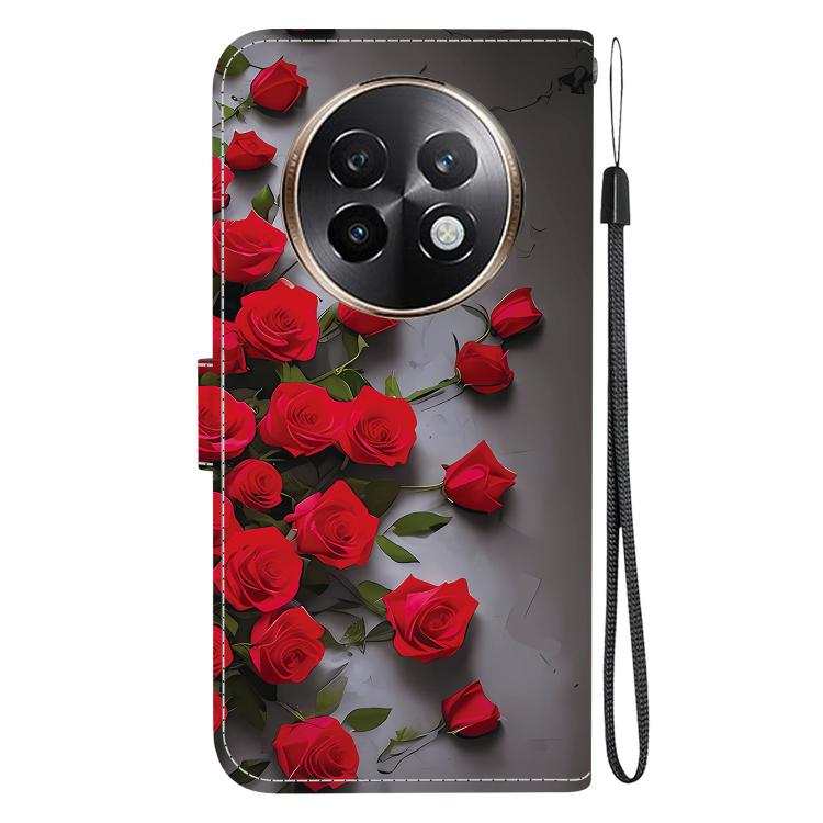 For Realme 13+ Crystal Texture Colored Drawing Leather Phone Case