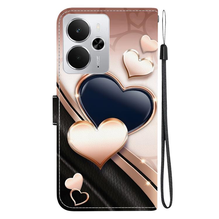For Realme 14 Crystal Texture Colored Drawing Leather Phone Case