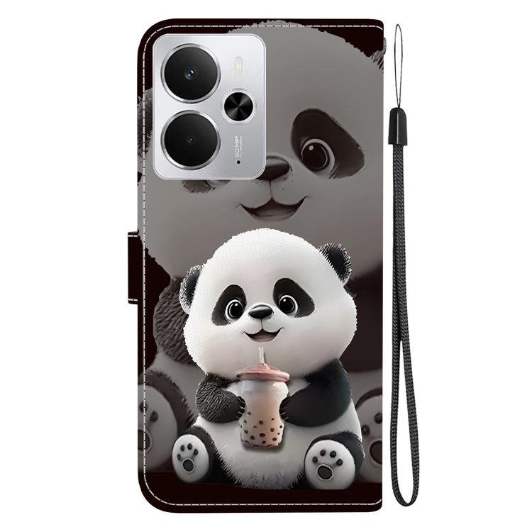 For Realme 14 Crystal Texture Colored Drawing Leather Phone Case