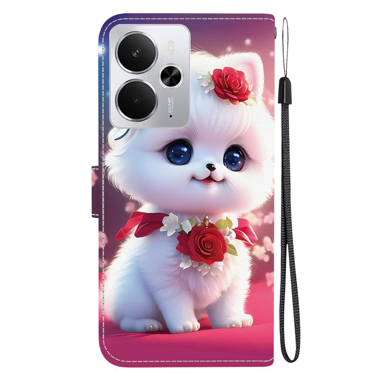 For Realme 14 Crystal Texture Colored Drawing Leather Phone Case