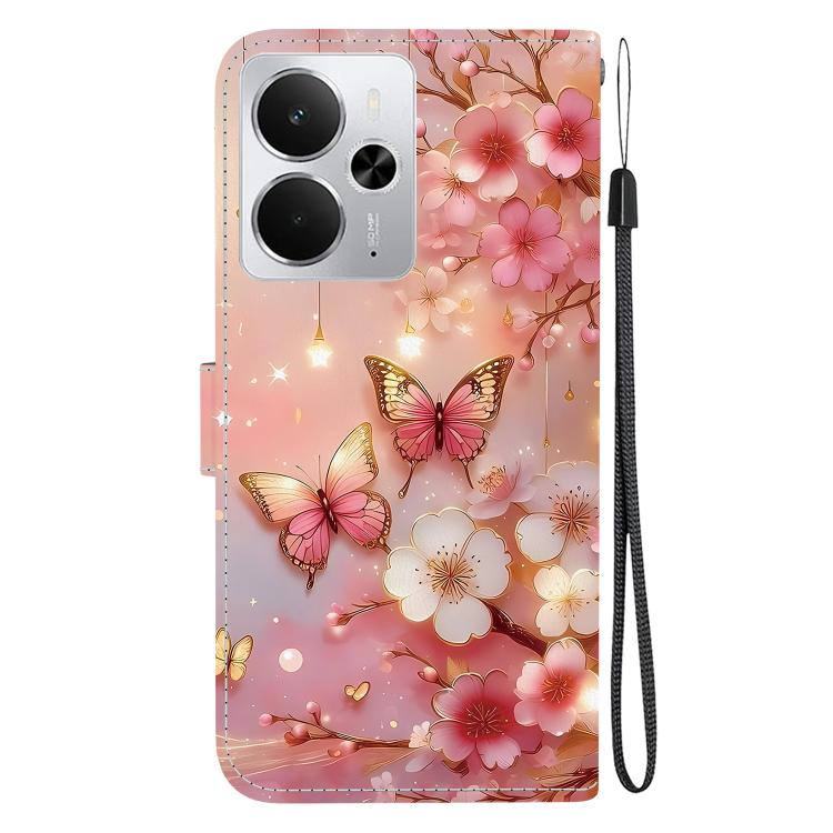 For Realme 14 Crystal Texture Colored Drawing Leather Phone Case
