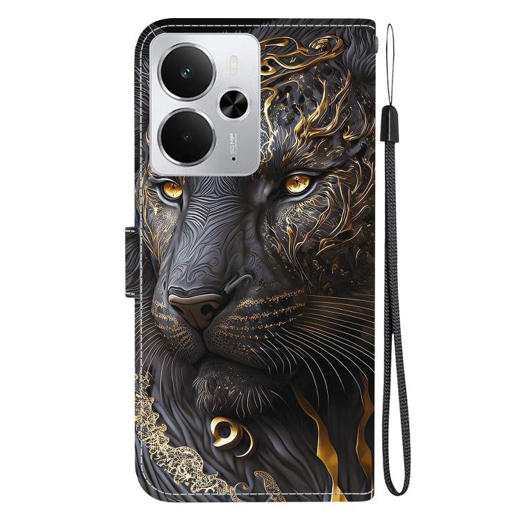 For Realme 14 Crystal Texture Colored Drawing Leather Phone Case