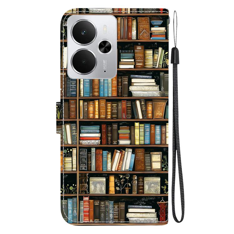 For Realme 14 Crystal Texture Colored Drawing Leather Phone Case