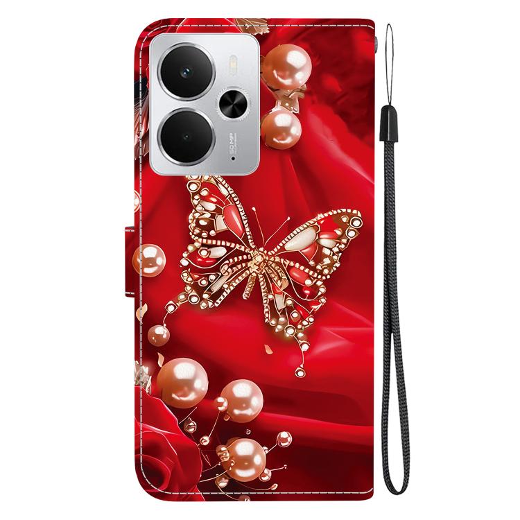 For Realme 14 Crystal Texture Colored Drawing Leather Phone Case