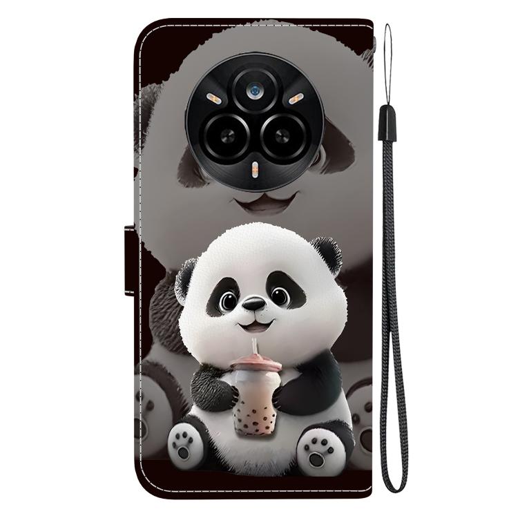 For Realme 14 Pro Crystal Texture Colored Drawing Leather Phone Case