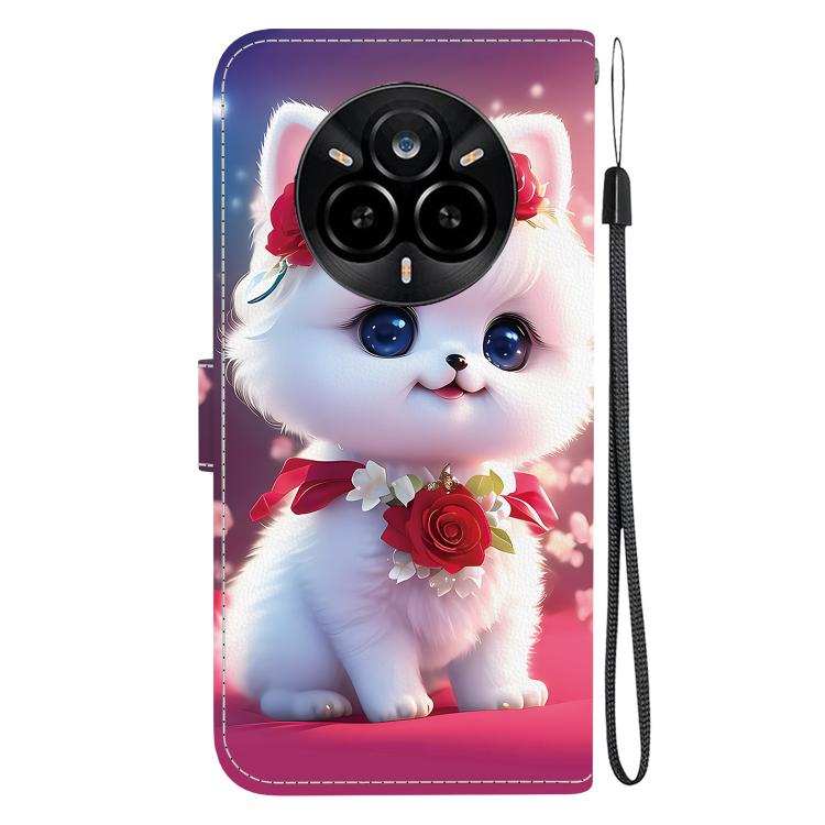For Realme 14 Pro Crystal Texture Colored Drawing Leather Phone Case