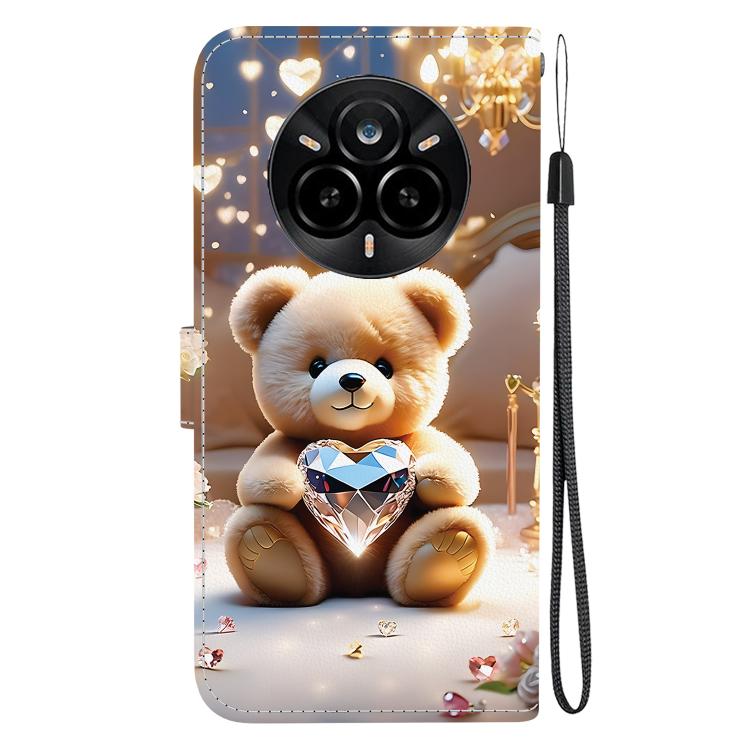 For Realme 14 Pro Crystal Texture Colored Drawing Leather Phone Case