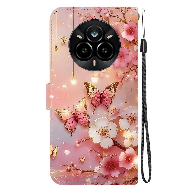 For Realme 14 Pro Crystal Texture Colored Drawing Leather Phone Case