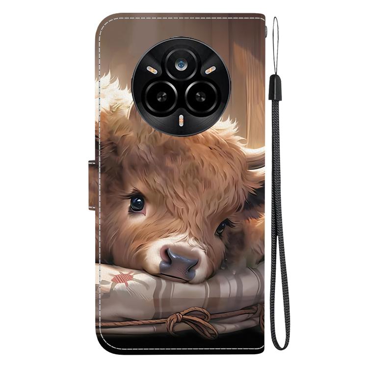 For Realme 14 Pro Crystal Texture Colored Drawing Leather Phone Case