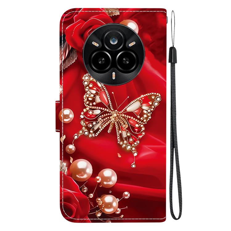 For Realme 14 Pro Crystal Texture Colored Drawing Leather Phone Case