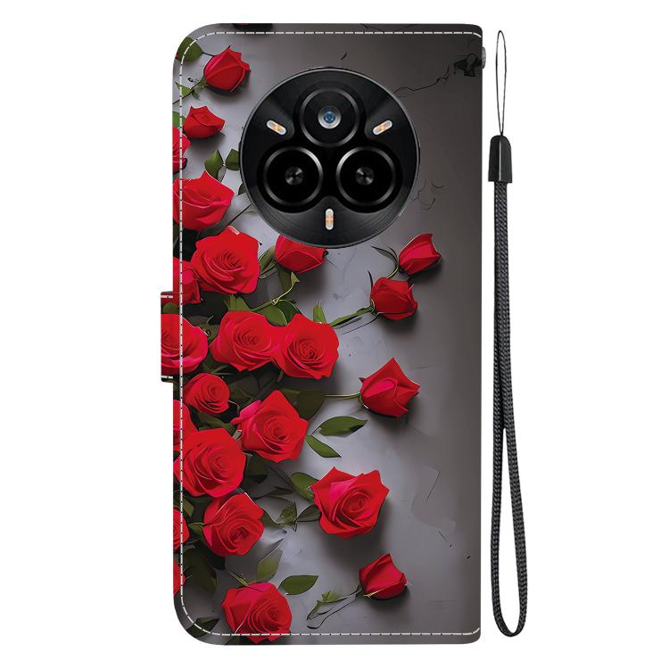 For Realme 14 Pro Crystal Texture Colored Drawing Leather Phone Case