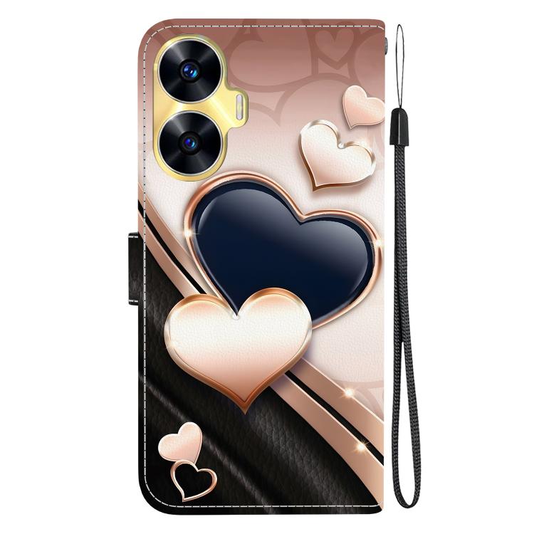 For Realme C55 / Realme Narzo N55 Crystal Texture Colored Drawing Leather Phone Case