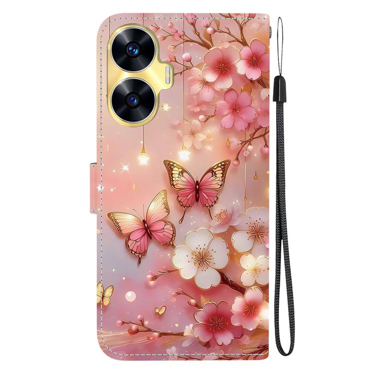 For Realme C55 / Realme Narzo N55 Crystal Texture Colored Drawing Leather Phone Case