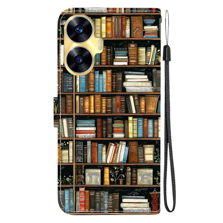 For Realme C55 / Realme Narzo N55 Crystal Texture Colored Drawing Leather Phone Case