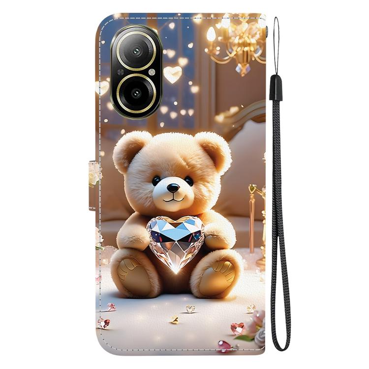 For Realme C67 4G Crystal Texture Colored Drawing Leather Phone Case