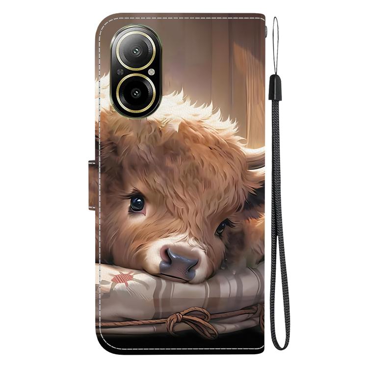 For Realme C67 4G Crystal Texture Colored Drawing Leather Phone Case